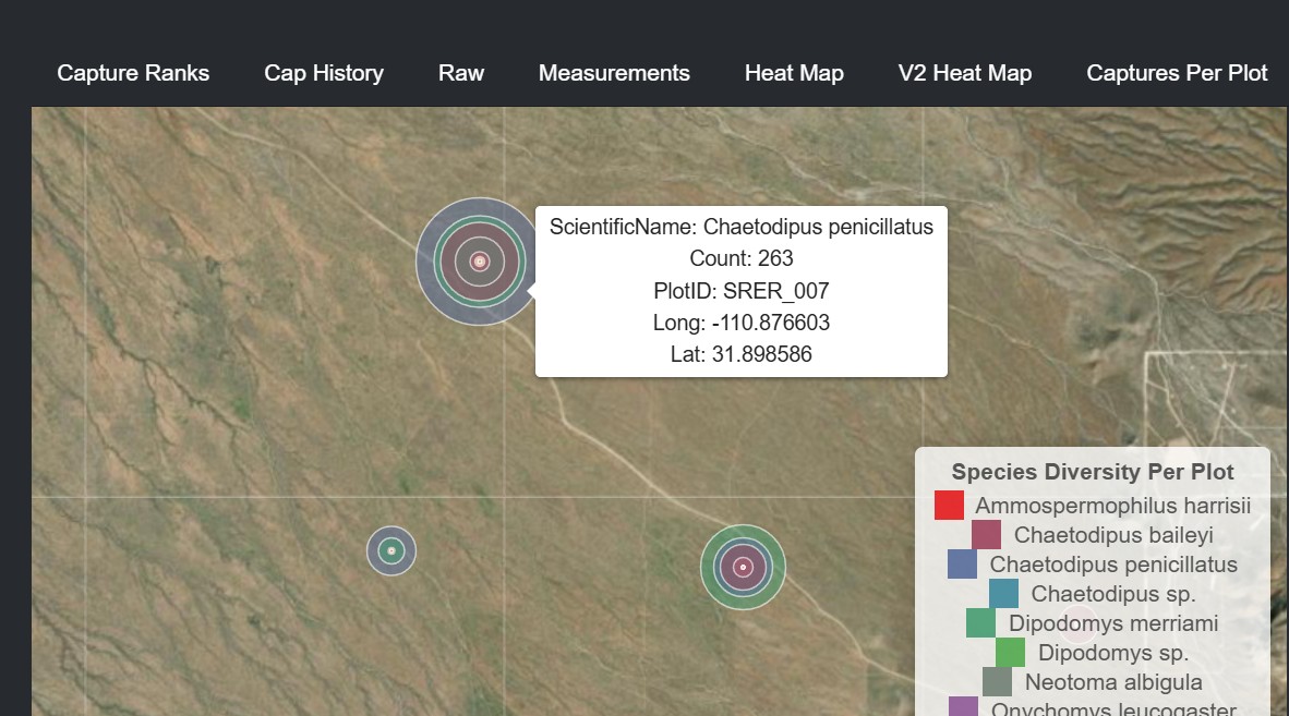 Small mammal capture map
